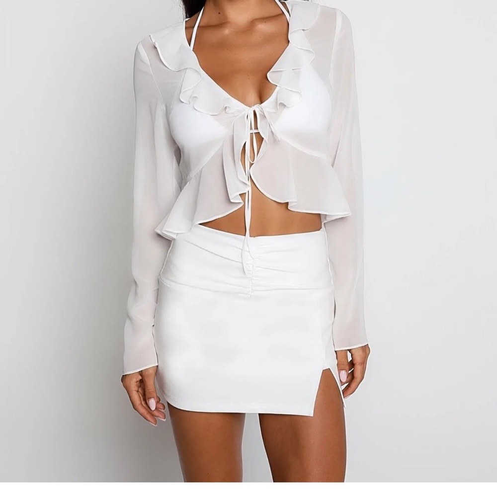 Tigermist white Havana skort NWT